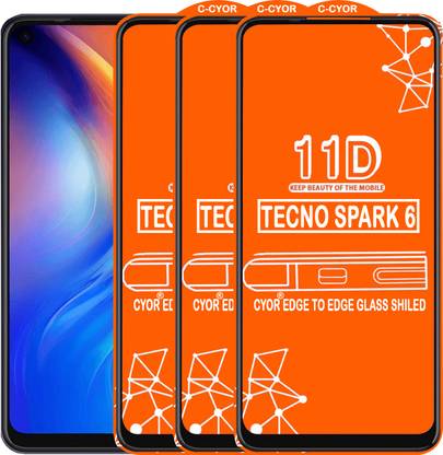 CYOR Edge To Edge Tempered Glass for TECNO SPARK 6
