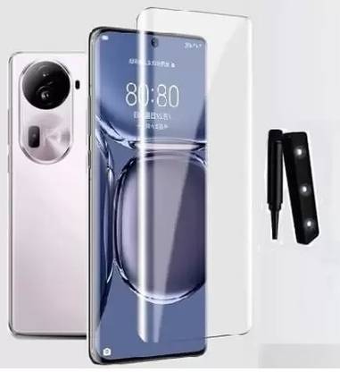 RUNEECH Edge To Edge Tempered Glass for Oppo Reno 11 5G, Oppo Reno 11 5G Edge to Edge Uv Glas Tempered