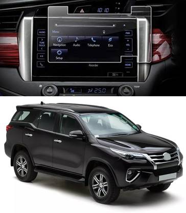 CEASE PROTECTOR Edge To Edge Screen Guard for Toyota Fortuner 4X4 MT 2.8 Diesel (8 inch) 2016-20 Navigation & Infotainment System (Company Fitted HD+ Ultra Clear Glass)(Count:1)
