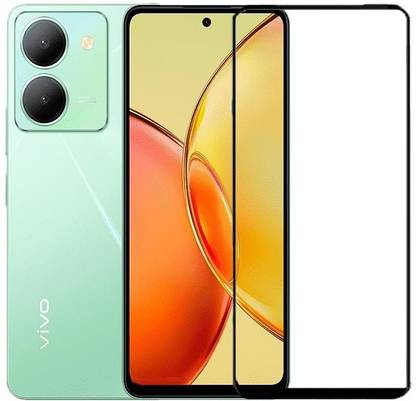 S-Softline Edge To Edge Tempered Glass for Vivo Y36, 9H Case Friendly, Edge to Edge Full Front Screen Precise Cutout Bubble