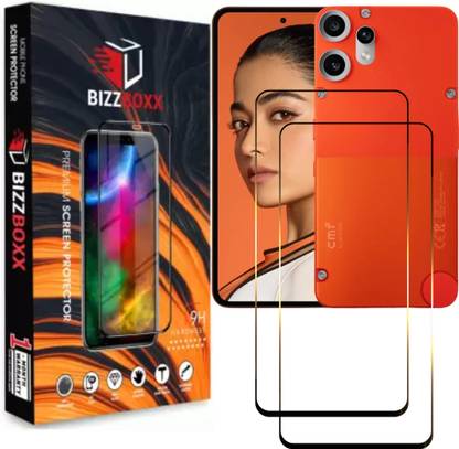 BizzBoxx Edge To Edge Tempered Glass for CMF by Nothing Phone 2 Pro 5G, CMF Phone 2 Pro, CMF Phone2 Pro, Phone 2 Pro, Precise Curved Edges, Scratch Guard, temper glass guard, screen guard, 6.77 Inch With Installation Kit