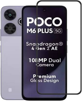 NSTAR Edge To Edge Tempered Glass for Poco M6 Plus 5G