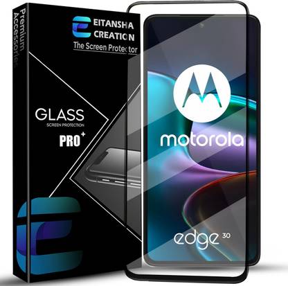 EITANSHA CREATION Edge To Edge Tempered Glass for Motorola Edge 30, Moto Edge 30, Moto G72, Moto G52