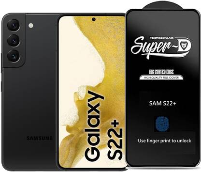 Mersal Edge To Edge Tempered Glass for Samsung Galaxy S22 Plus 5G, Super D+ with Perfect access Fingerprint Scanner Screen Protector with Easy Installation Kit