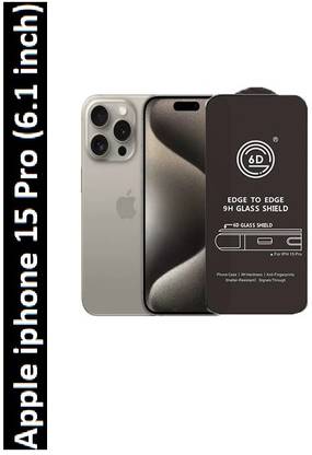 S-Line Edge To Edge Screen Guard for Apple iphone 15 Pro (6.1inch), Premium D+ 9H Case Friendly, Edge to Edge Full Front Screen Precise Cutout Bubble