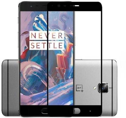 NaturalBuy Edge To Edge Tempered Glass for OnePlus 3 ,One Plus Three,Oneplus 3T , One plus 3T-Gorilla Glass with Curved Edges