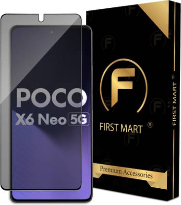 FIRST MART Edge To Edge Tempered Glass for Poco X6 Neo 5G, Poco X6 Neo, Redmi Note 13 5G, Redmi Note 13 Pro 5G, Poco F6 5G, Poco X6 5G, Poco X6 Pro 5G, Poco X6 5G, Poco X6 Pro 5G, Privacy Anti Spy Glass