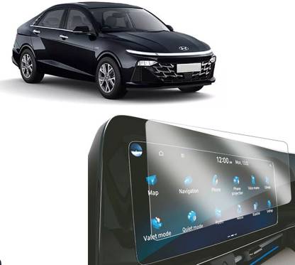 KACA Edge To Edge Tempered Glass for Hyundai Verna SX 1.5 Turbo Petrol MT (10.25 inch) Car Navigation & Dashboard System Screen Player (Company Fitted) [1]