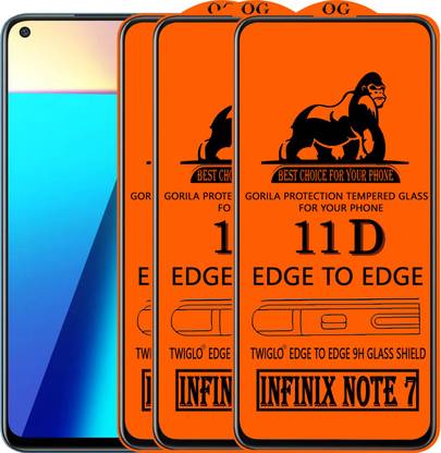 TWIGLO Edge To Edge Tempered Glass for INFINIX NOTE 7