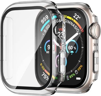 KALLISTA Edge To Edge Tempered Glass for Hard PC Case with Built-in Tempered Glass Screen Protector for Apple Watch Series 7 41mm - Clear