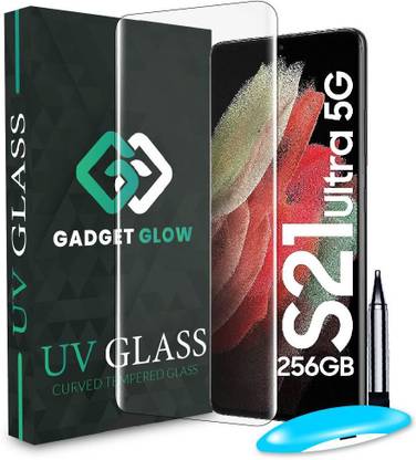 Gadget Glow Edge To Edge Tempered Glass for Samsung Galaxy S21 Ultra 5G, Samsung S21 Ultra, Samsung S21 Ultra 5G, Samsung Galaxy S21 Ultra, S21 Ultra 5G, UV Glue Screenguard