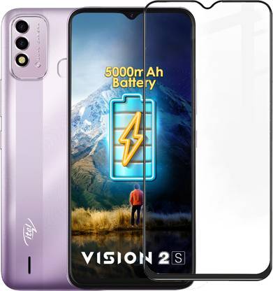 DSR Digital Edge To Edge Tempered Glass for Itel Vision 2S, HD Clear, Bubble-Free, Anti-Scratch with Full Screen Coverage & Easy Installation