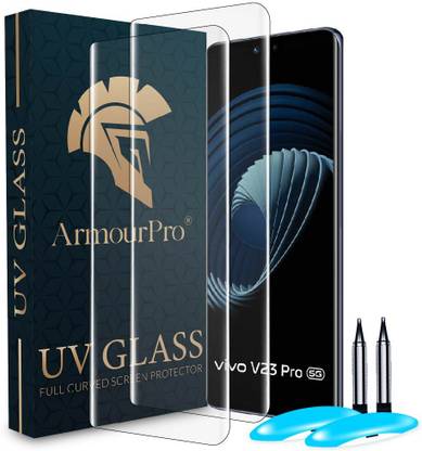 ArmourPro Edge To Edge Tempered Glass for Vivo V23 Pro 5G, Vivo V23 Pro, Vivo V25 Pro 5G, Vivo V25 Pro, UV Curved Screen Protector with Easy Installation Kit