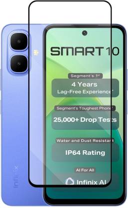 KWINE CASE Edge To Edge Tempered Glass for Infinix Smart 10