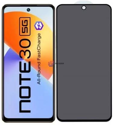 Resolute Edge To Edge Tempered Glass for Infinix Note 30 5G, DelhiGear Glass, Privacy Screen Protector, Privacy Tempered Glass, Screen Guard, Mobile Glass