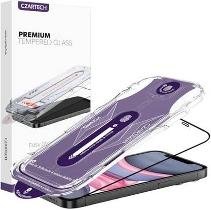 CZARTECH Edge To Edge Tempered Glass for Apple iPhone XR, Apple iPhone 11