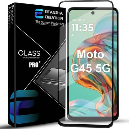 EITANSHA CREATION Edge To Edge Tempered Glass for Motorola Moto G45 5G, Moto G45 5G, Motorola G45 5G