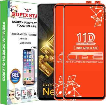 Rofix star Edge To Edge Tempered Glass for IQ00 NEO 6 5G