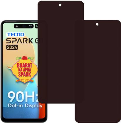 KARTRAY Edge To Edge Tempered Glass for Tecno Spark Go 2024, privacy Glass