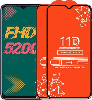 Qyist Edge To Edge Tempered Glass for Infinix Hot 11