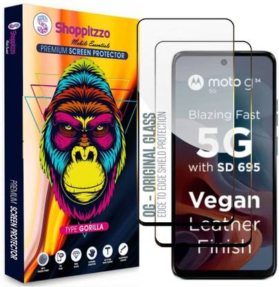 Shoppitzzo Edge To Edge Tempered Glass for Moto G34 (6.5 Inch)