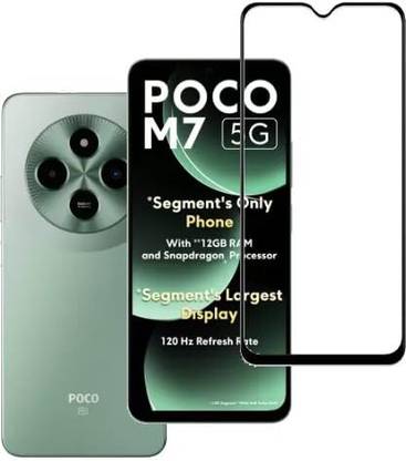 ASVALBUY Edge To Edge Tempered Glass for POCO M7 5G