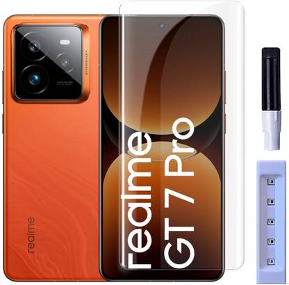 OneTech Edge To Edge Tempered Glass for Realme GT 7 Pro 5G 9H Hardness, UV Premium HD+ Screen Protector