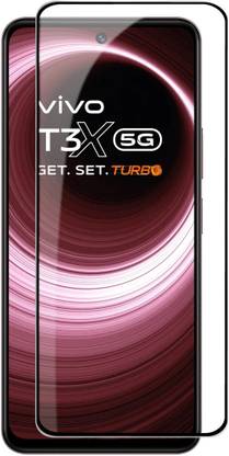 OneTech Edge To Edge Tempered Glass for Vivo T3X 5G 9H Hardness, Screen Protector, Screen Guard, Glass