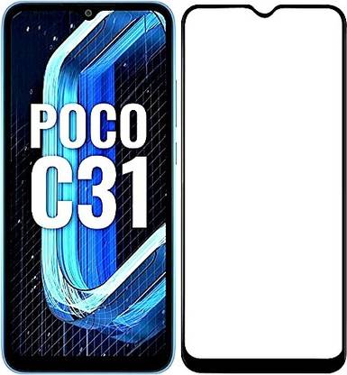 slaky Edge To Edge Tempered Glass for Poco C31