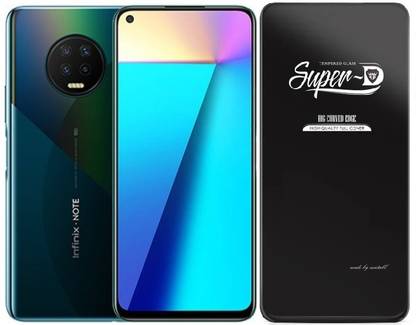 TELESHIELD Edge To Edge Tempered Glass for Infinix Note 7, Super D Edge Glass, Super D Tempered Glass, Super D Screen Protector