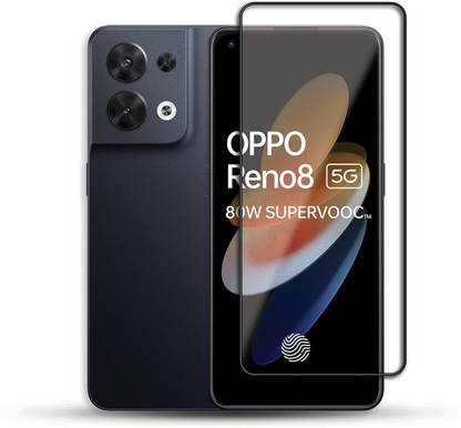 EITANSHA CREATION Edge To Edge Tempered Glass for Oppo Reno8 5G, Oppo Reno8
