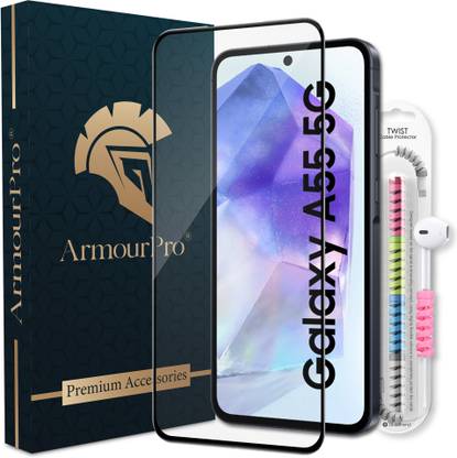 ArmourPro Edge To Edge Tempered Glass for Samsung Galaxy A55 5G, Samsung Galaxy A55, Samsung A55 5G, Samsung Galaxy A35 5G, Samsung Galaxy A35, Samsung A35 5G, OG Tempered Glass with Cable Protector