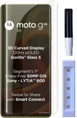 OneTech Edge To Edge Tempered Glass for Motorola Edge 50 Fusion 5G / Moto G85 5G 9H Hardness, UV Screen Protector