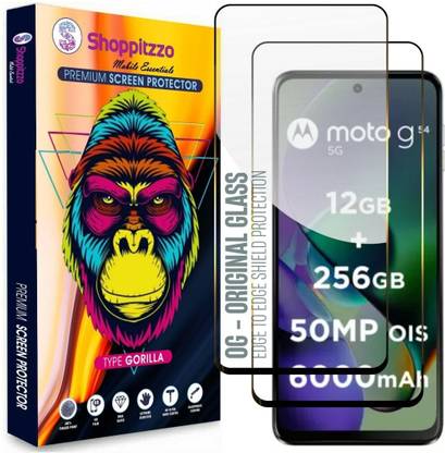 Shoppitzzo Edge To Edge Tempered Glass for Motorola G54 5G | Motorola G14 5G (6.5 Inch)