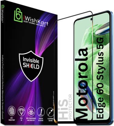 iWishKart Edge To Edge Tempered Glass for MOTOROLA Edge 60 Stylus 5G, MOTOROLA Edge 60 Stylus, MOTOROLA Moto Edge 60 Stylus, MOTOROLA Moto Edge 60 Stylus 5G, MOTO edge 60 stylus, Premium Military grade Edge to Edge Premium gorilla glass with Self Installation Guide - Wet & Dry wipes, Dust Absorber [With Warranty]