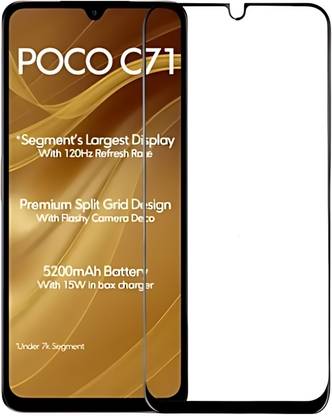 ALONZO Edge To Edge Tempered Glass for Poco C71 5G, Temp4