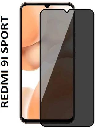 Maxboost Tempered Glass Guard for Redmi 9i Sport with Free Complete Easy Installation Kit Pack (Privacy Tempered)