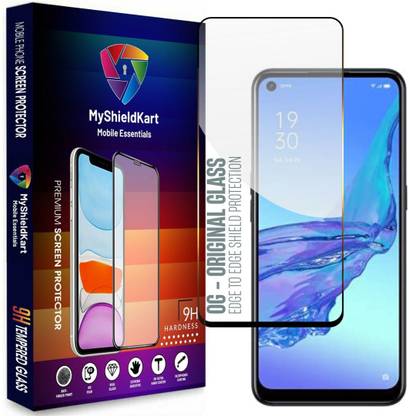 MyShieldKart Edge To Edge Tempered Glass for Oppo A53 (6.5 Inch)**DuraGlass**Millitary Grade-Anti Explosion-Tempered Glass/Full Screen Coverage-Edge to Edge/9H Hardness/With Easy Installation Kit