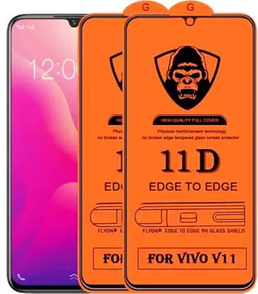 9H Edge To Edge Tempered Glass for Vivo V11 / V11 Pro ( 9H Quality Pack of 2)