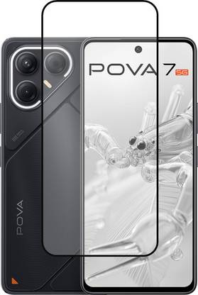 VISHRN CASES Edge To Edge Tempered Glass for Tecno Pova 7