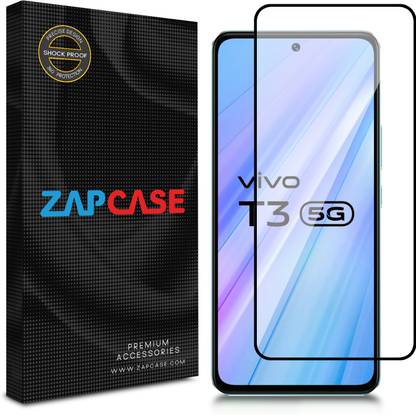 Zapcase Edge To Edge Tempered Glass for Vivo T3 5G