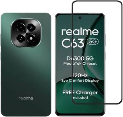 AKSHUD Edge To Edge Tempered Glass for Realme C63 5G, realme C63 5G