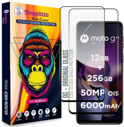 Shoppitzzo Edge To Edge Tempered Glass for Motorola G54 5G(6.5 Inch)**NeoShield**Millitary Grade-Anti Explosion-Tempered Glass/Full Screen Coverage-Edge to Edge/9H Hardness/With Easy Installation Kit