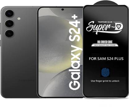 Mersal Edge To Edge Tempered Glass for SAMSUNG Galaxy S24+ 5G, Super D+ with Perfect access Fingerprint Scanner Screen Protector with Easy Installation Kit