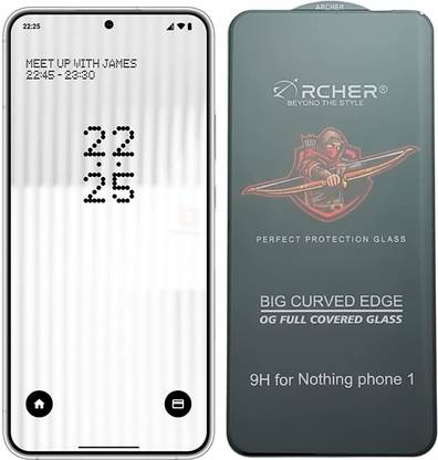MobileZon Edge To Edge Tempered Glass for Nothing Phone 1 HD Transparent Screen Guard Protector