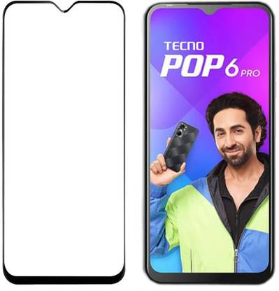 PARANDIV Edge To Edge Tempered Glass for Tecno Pop 6 pro