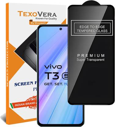 TEXOVERA Edge To Edge Tempered Glass for Vivo T3 5G, Vivo T3, OnePlus Nord CE 3, OnePlus Nord 3, OnePlus Nord 3 5G, iQOO Z9 5G, iQOO Z9