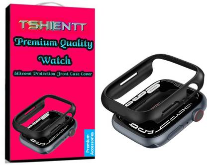 TSHIENTT Edge To Edge Tempered Glass for Hard PC Case Compatible with Apple Watch 45mm, with Tempered Glass Screen Protector, Protective Cover for Apple Watch 45mm( Watch not included)
