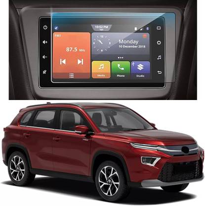 CEASE PROTECTOR Edge To Edge Tempered Glass for Toyota Urban Cruiser Hyryder S AT NeoDrive (7 inch) 2022 Electric Navigation & Infotainment System (Company Fitted HD+ Ultra Clear Glass)(Count:1)
