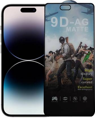 ONCRAVES Edge To Edge Tempered Glass for Apple iPhone 14 Pro | 9D AG Matte Tempered Glass | Gaming Tempered Glass | Easy Installation.